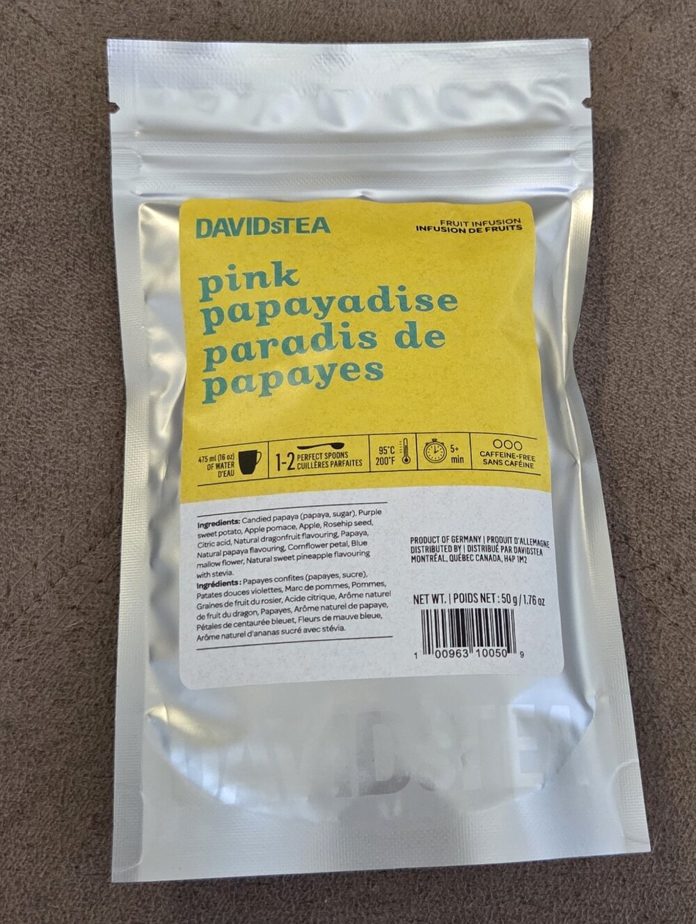 2/$20 Sealed! Davidstea PINK PAPAYADISE Loose Leaf Tea 50g Retired Davids Tea